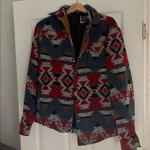 Boutique Men's Red and Gray Shirt Jacket